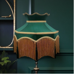 Holly Green Dorchester Downton Abbey Crown Fabric Lampshade