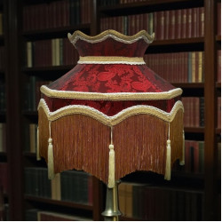 Paisley Jacquard Red Dorchester Downton Abbey Crown Lampshade