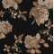 Black Hydrangea Floral Fabric