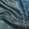 Paisley Jacquard Aqua Blue Fabric
