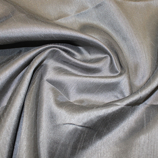 Pewter Grey Dupion Swatch