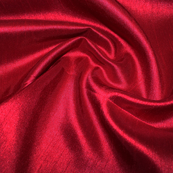 Rosso Red Dupion Swatch