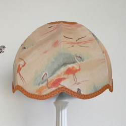 Beige Flamingo Dome Modern Fabric Lampshades