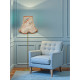Beige Flamingo Modern Scalloped Fabric Lampshades