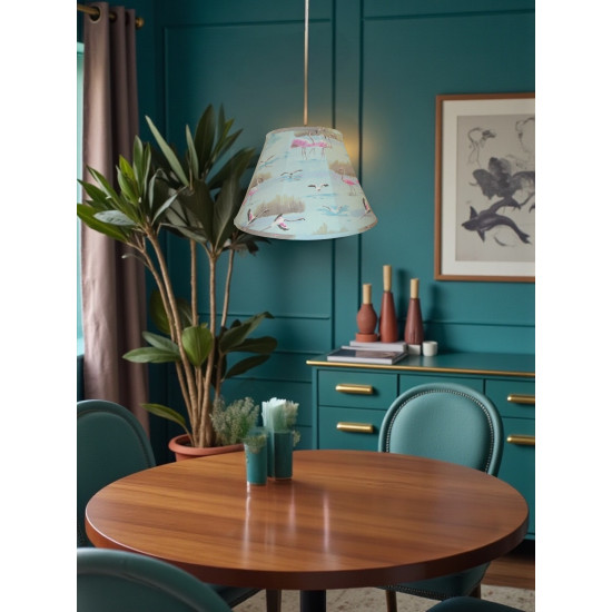 Blue Flamingo Fabric Tapered Empire Lampshade