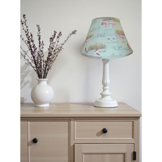 Blue Flamingo Fabric Tapered Empire Lampshade