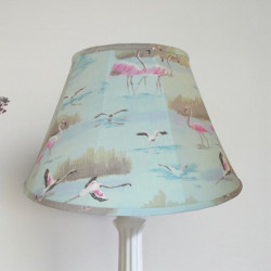Blue Flamingo Fabric Tapered Empire Lampshade