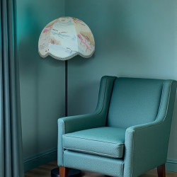 Blue Flamingo Dome Modern Fabric Lampshades