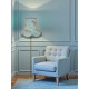 Blue Flamingo Modern Fabric Scalloped Lampshades