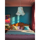 Blue Flamingo Modern Fabric Scalloped Lampshades
