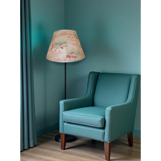 Beige Flamingo Fabric Tapered Empire Lampshade