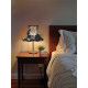 Black Hydrangea Floral Modern Scalloped Fabric Lampshades