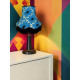 Blue Retro Floral Fabric Scalloped Bottom Lampshades
