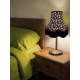 Black Multi Colour Floral Scalloped Fabric Lampshades