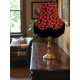 Black Poppy Scalloped Fabric Lampshades