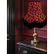 Black Poppy Scalloped Fabric Lampshades