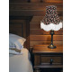 Black and Silver Floral Scalloped Fabric Lampshades