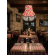 Cream Tassel Poppy Fabric Scalloped Lampshades