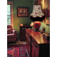 Mulberry Purple Red and Black Floral Fabric Lampshades