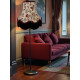Mulberry Purple Red and Black Floral Fabric Lampshades
