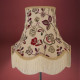 Mulberry Purple Red and Cream Floral Fabric Lampshades
