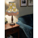 Mustard Floral Slate Gold Fabric Lampshades