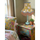 Mustard Floral Slate Gold Fabric Lampshades
