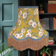 Mustard Floral Slate Gold Fabric Lampshades