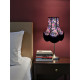 Vibrant Black Floral Braid Fabric Lampshade