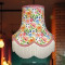 Vibrant Floral and Pink Fabric Lampshade