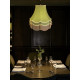 Olive Green and Gold Double Fabric Lampshades