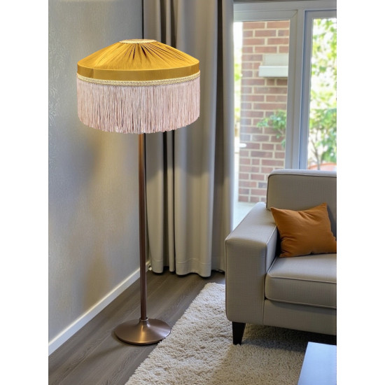 Antique Gold and Cream Gathered Tiffany Lampshades