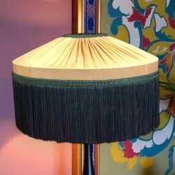 Corn Gold and Green Gathered Tiffany Lampshade