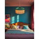 Dark Green and Gold Gathered Tiffany Lampshades