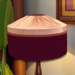 Pink and Wine Gathered Tiffany Lampshade