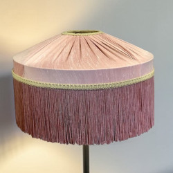 Pink Gathered Tiffany Lampshade