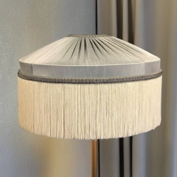 Silver Grey Gathered Tiffany Lampshades
