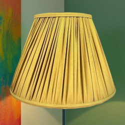 Antique Gold Gathered Fabric Tapered Empire Lampshade