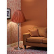 Burnt Orange Gathered Fabric Tapered Empire Lampshade