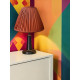 Burnt Orange Gathered Fabric Tapered Empire Lampshade