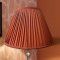 Burnt Orange Gathered Fabric Tapered Empire Lampshade