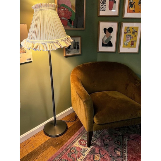 Light Gold Ruffled Fabric Lampshade