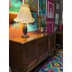 Light Gold Ruffled Fabric Lampshade