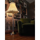 Light Gold Ruffled Fabric Lampshade