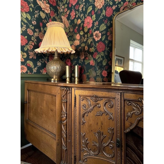 Light Gold Ruffled Fabric Lampshade