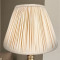 Cream Gathered Fabric Tapered Empire Lampshade