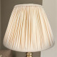 Cream Gathered Fabric Tapered Empire Lampshade