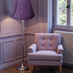 Grape Purple Gathered Fabric Lampshade