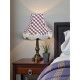 Purple Gingham Check Fabric Lampshades