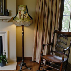 Tally Ho Hunting Scene Black Fabric Lampshades